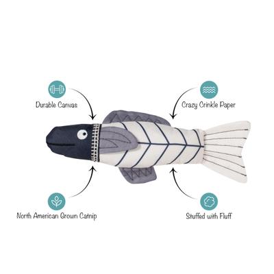 Show full view: Fringe Studio Something's Fishy Kicker Cat Toy, Multi slide 2 of 4