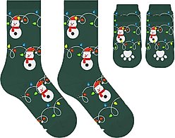 Furry Twinz Matching Pet & Owner Fun Socks, Light Bulb