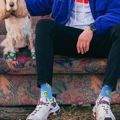 Show full view: Furry Twinz Matching Pet & Owner Fun Socks, Smiley slide 4 of 5