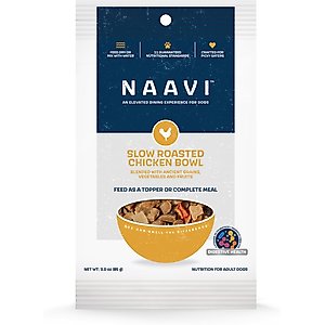 Naavi Slow Roasted Chicken Bowl Air Dried Dog Food, 3-oz bag