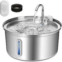 Qzkragt Stainless Steel Dog & Cat Water Fountain, 108-fl oz