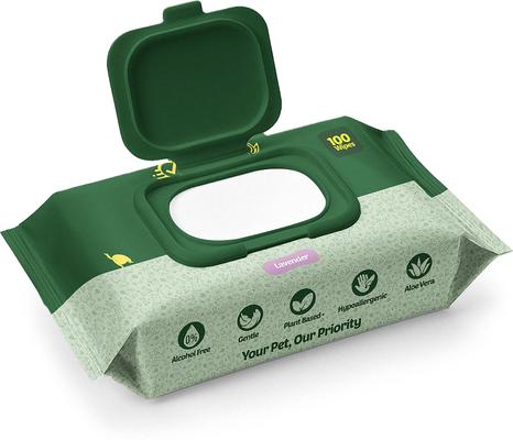 Show full view: Petazy Extra-Thick Deodorizing Dog Grooming Wipes, Lavender-Scented, 400 count slide 4 of 9