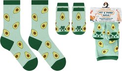 Furry Twinz Matching Pet & Owner Fun Socks, Avocado slide 2 of 2