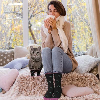 Show full view: Furry Twinz Matching Pet & Owner Fun Socks, Rainbow slide 3 of 3