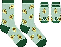 Furry Twinz Matching Pet & Owner Fun Socks, Avocado