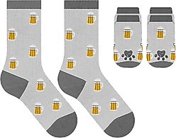 Furry Twinz Matching Pet & Owner Fun Socks, Beer slide 1 of 3