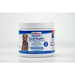 Basic Animal Health GutHealth Probiotic Chew Supplement for Dogs, 10-oz