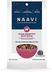 Naavi Slow Roasted Beef Bowl Air Dried Dog Food, 3-oz bag