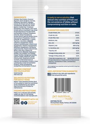 Show full view: Naavi Slow Roasted Chicken Bowl Air Dried Dog Food, 3-oz bag slide 3 of 4
