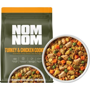 Nom Nom Freshly-Made Frozen Turkey & Chicken Cookout Dog Food, 7.9-oz pouch, case of 7