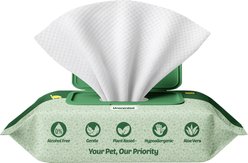 Petazy Extra-Thick Deodorizing Dog Grooming Wipes, Unscented, 100 count slide 1 of 7