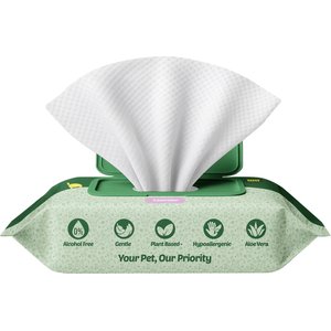 Petazy Extra-Thick Deodorizing Dog Grooming Wipes, Lavender-Scented, 100 count