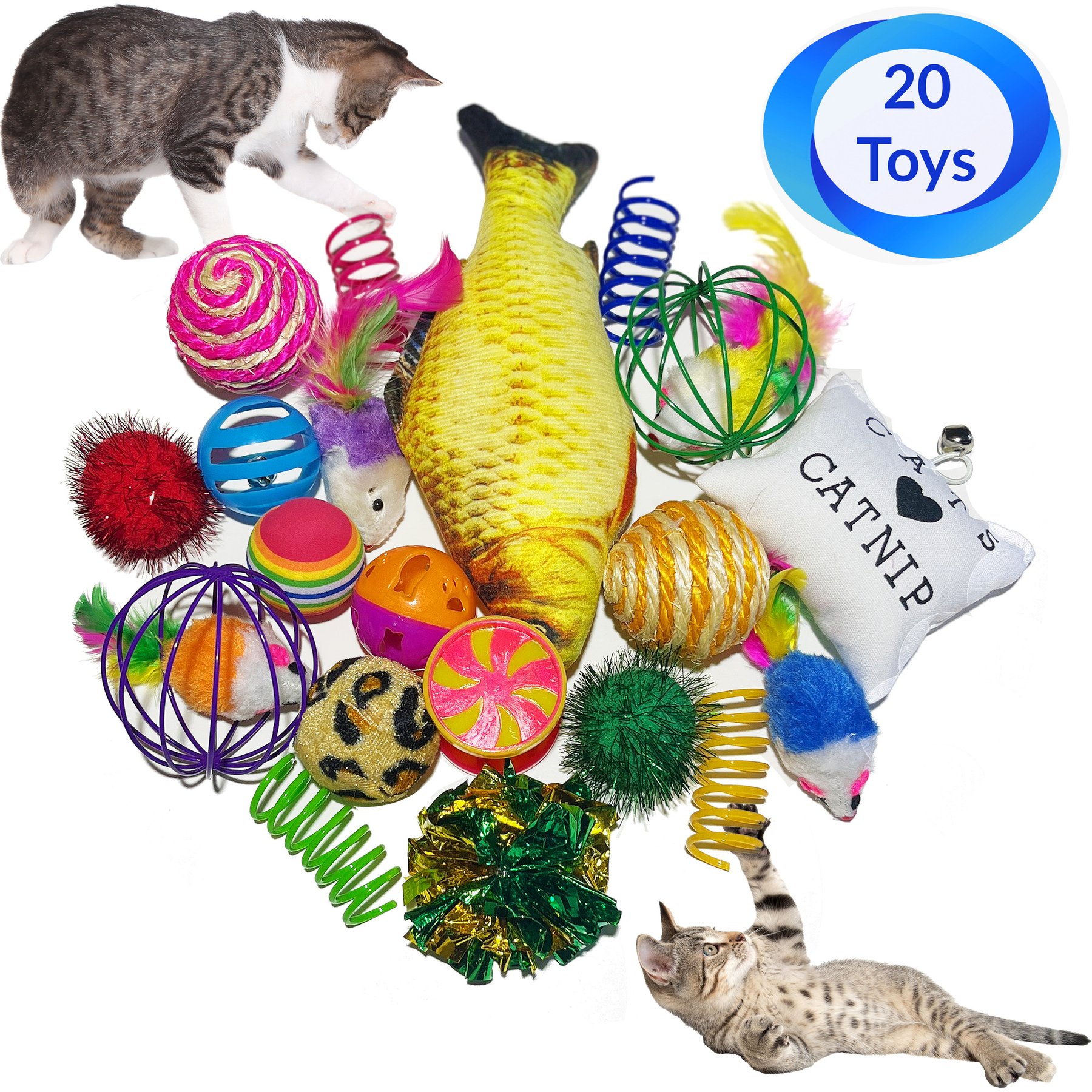 Pet Fit For Life Multi Pack Cat Toy, 20 count