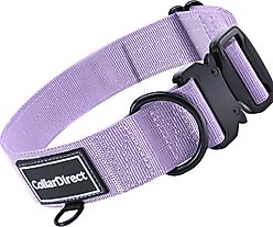 CollarDirect Double-Layered Nylon Standard Dog Collar, Lilac, Medium: 14 to 20-in neck, 1-in wide