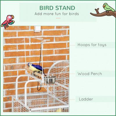 Show full view: Little Pals 55-in Rolling Stand Parrot Cage slide 6 of 9