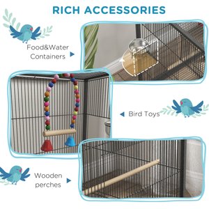 Little Pals 30-in Metal Bird Cage