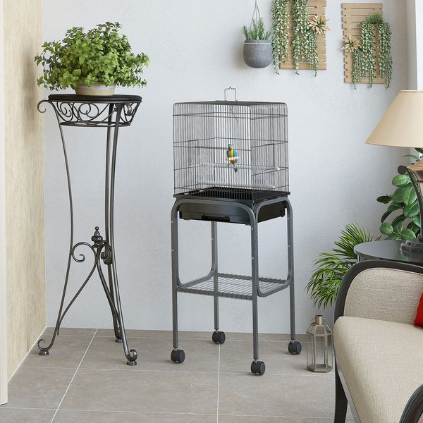 Show full view: Little Pals 45-in Metal Indoor Bird Cage with Detachable Rolling Stand slide 9 of 9