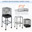 Show in main carousel: Little Pals 45-in Metal Indoor Bird Cage with Detachable Rolling Stand slide 6 of 9
