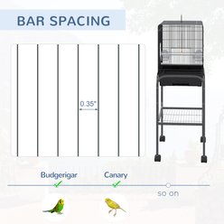 Little Pals 45-in Metal Indoor Bird Cage with Detachable Rolling Stand