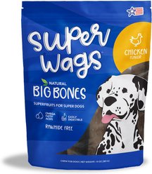 Super Wags Big Bones Chicken Dog Chew Treats, 10-oz bag