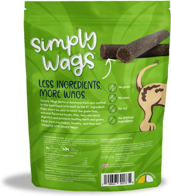 Show full view: Simply Wags Retriever Rolls Beef Dog Chew Treats, 10-oz bag slide 3 of 3