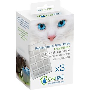 DOG H20 & CAT H20 Water Fountain Replacement Filter Pads, 3 count
