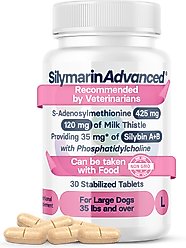 SilymarinAdvanced S-Adenosylmethionine & Silybin Tablet Liver Health Supplement for Large Dogs, 30 count