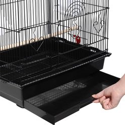 Savpee 41-in Open Top Bird Cage, Black slide 2 of 5