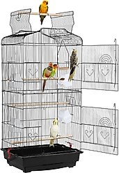 Savpee 41-in Open Top Bird Cage, Black