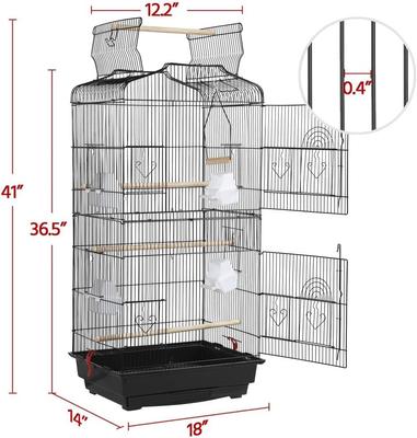 Show full view: Savpee 41-in Open Top Bird Cage, Black slide 2 of 5