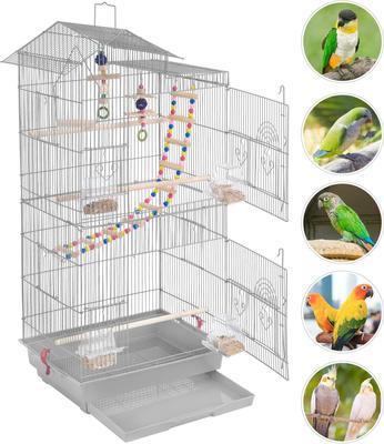 Show full view: Savpee 39-in Roof Top Bird Cage, White slide 3 of 5