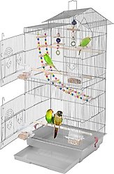 Savpee 39-in Roof Top Bird Cage, White