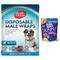 Show in main carousel: Simple Solution Disposable Male Wrap, Medium, 30 count + Fruitables Skinny Minis Pumpkin & Berry Flavor Dog Treats, 5-oz bag slide 1 of 9