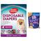 Show in main carousel: Simple Solution Disposable Female Diapers, X-Small, 30 count + Fruitables Skinny Minis Pumpkin & Berry Flavor Dog Treats, 5-oz bag slide 1 of 9