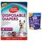 Show in main carousel: Simple Solution Disposable Female Diapers, Small, 30 count + Fruitables Skinny Minis Pumpkin & Berry Flavor Dog Treats, 5-oz bag slide 1 of 9
