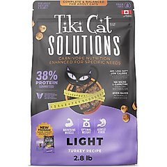 Tiki Cat Solutions Light Turkey Grain-Free Dry Cat Food, 2.8-lb bag