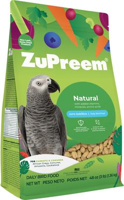 Show full view: ZuPreem Natural Medium & Large Smart Pellet Bird Food, 3-lb bag slide 3 of 9