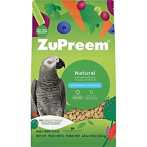 ZuPreem Natural Medium & Large Smart Pellet Bird Food, 3-lb bag