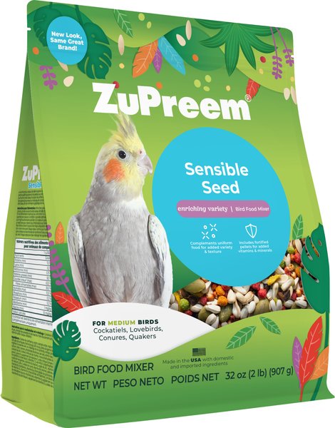 ZuPreem Sensible Seed Medium Bird Food, 2-lb bag