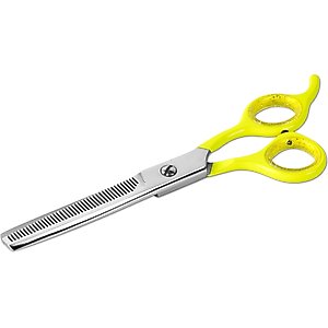 Laazar Professional 7.5 inch Curved Shears for Dogs and Cats | Tension Adjustable Pet Grooming Scissors | 440C Japanese Stainless Steel | Groo並行輸入 Curved Blending Shears Dog Grooming Laazar Professional 7.5 Inch