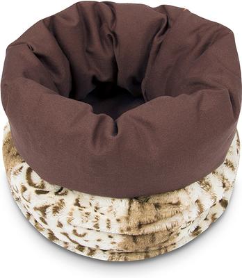 Show full view: P.L.A.Y. Pet Lifestyle and You Snuggle Dog Bed, Leopard Brown, X-Large slide 4 of 9