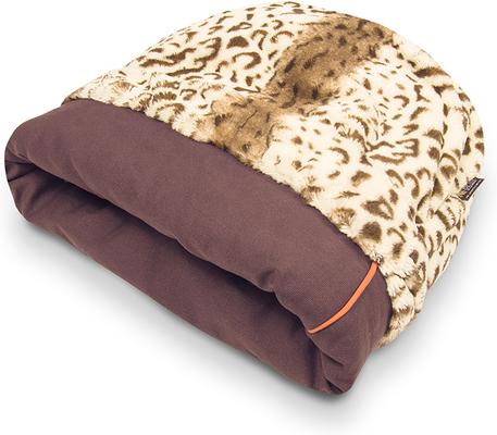 Show full view: P.L.A.Y. Pet Lifestyle and You Snuggle Dog Bed, Leopard Brown, X-Large slide 3 of 9