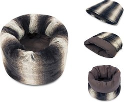 P.L.A.Y. Pet Lifestyle and You Snuggle Dog Bed, Graphite Black, X-Large slide 1 of 8