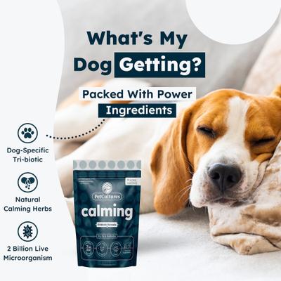 Show full view: PetCultures Calming Powder Supplement for Dogs, 30 count slide 3 of 10