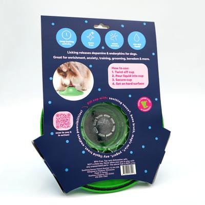 Show full view: Stashios Soothing Saucer Dog Toy, Green slide 2 of 8