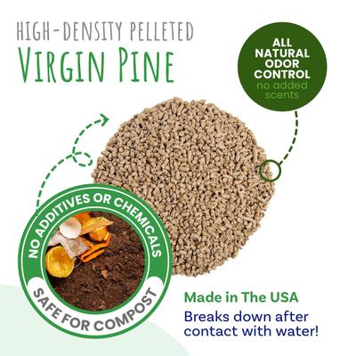 Show full view: Small Pet Select Premium Non-Clumping Non-Tracking Low-Dust Pine Pelleted Cat Litter, 8-lb box slide 4 of 8