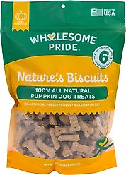 Wholesome Pride Pet Treats Nature's Biscuits Pumpkin Mini Dog Crunchy Treats, 16-oz bag