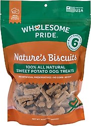 Wholesome Pride Pet Treats Nature's Biscuits Sweet Potato Mini Dog Crunchy Treats, 16-oz bag