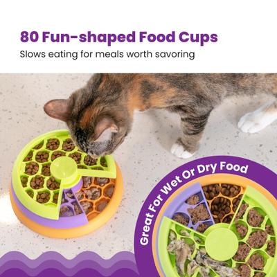 Show full view: Catstages Kitty Lickin' Layers Multilayered Fun Puzzle Cat Feeder slide 3 of 11