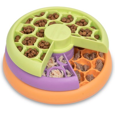 Catstages Catstages Kitty Lickin' Layers Multilayered Fun Puzzle Cat Slow Feeder Bowl